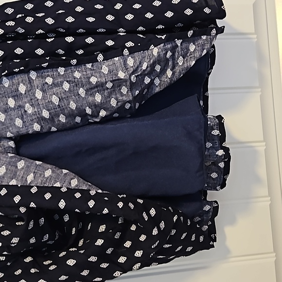 Navy Blue With Patern Flowy Mini Skirt Size S - Picture 2 of 8